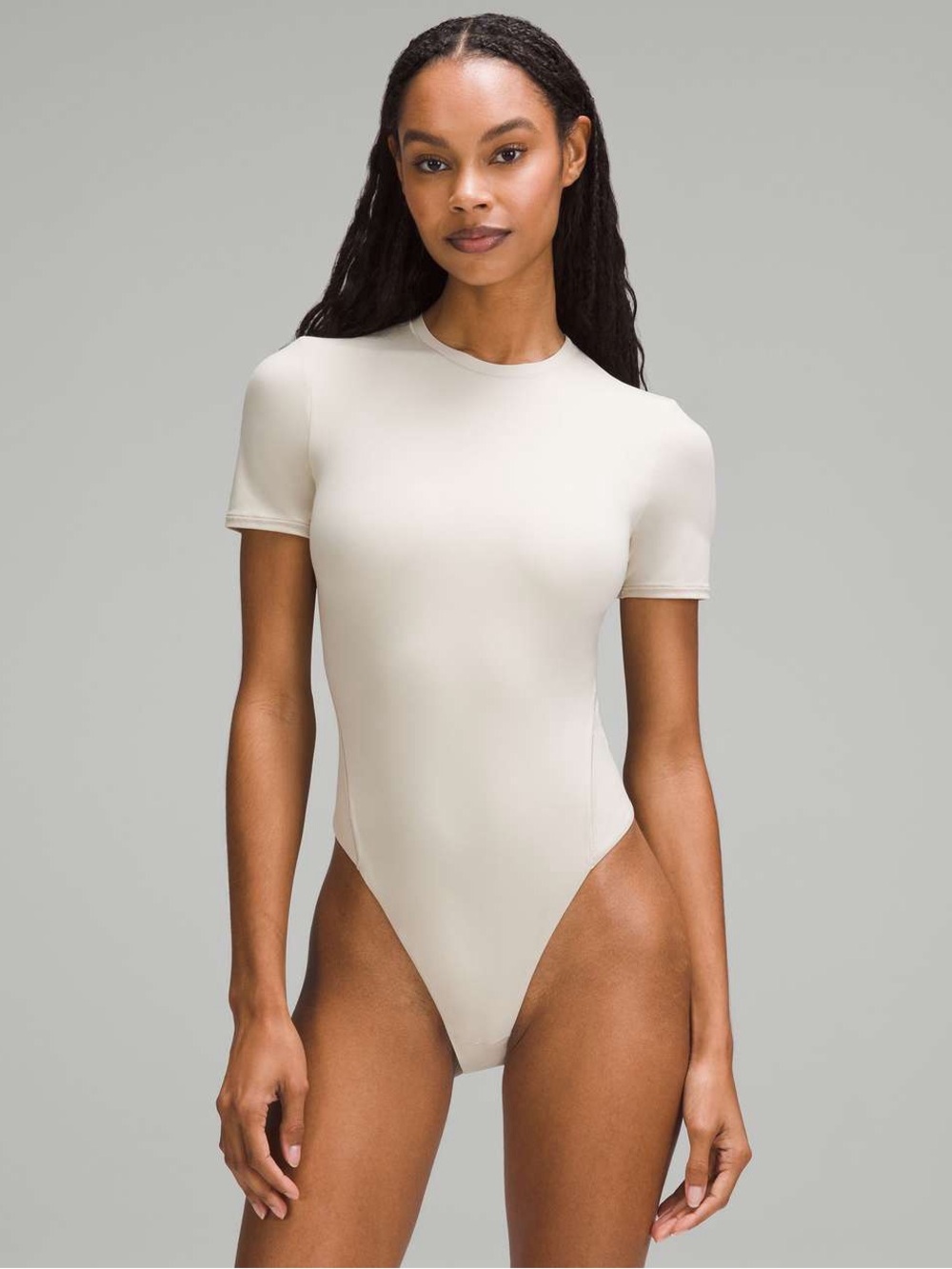 Lululemon Wundermost Ultra-Soft Nulu Short-Sleeve Crew Thong Bodysuit size small